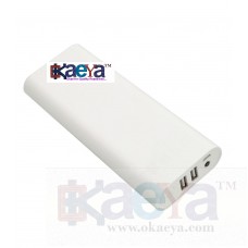 OkaeYa 15000Mah Power Bank, Led Light, Portable 2 Usb Fast Charging,White